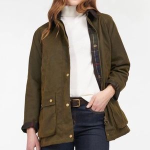Barbour Acorn Waxed Jacket - US Size 14 - Olive